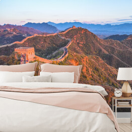 Fototapeta winylowa zmywalna Zmierzch w Parku Narodowym Jinshanling - Wielki Mur w Chinach