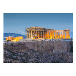 Plakat samoprzylepny Akropol i Partenon w Atenach, Grecja