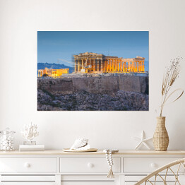 Plakat samoprzylepny Akropol i Partenon w Atenach, Grecja