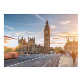 Plakat Most Westminster w słoneczny dzień