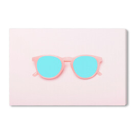 Obraz na płótnie Stylowe wakacyjne okulary na różowym tle