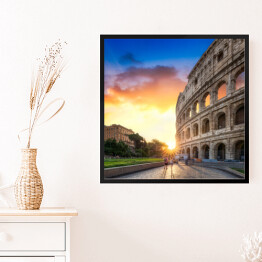 Obraz w ramie Koloseum w Rzymie, Włochy o wschodzie słońca
