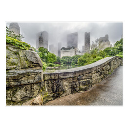 Plakat samoprzylepny Most Gapstow, Central Park, Nowy Jork
