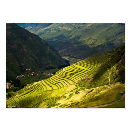 Plakat samoprzylepny Mieniąca się zielenią Święta Dolina Inków, Peru