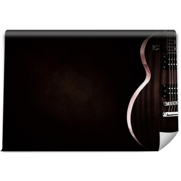Fototapeta Czerwona gitara elektryczna na czarnym tle