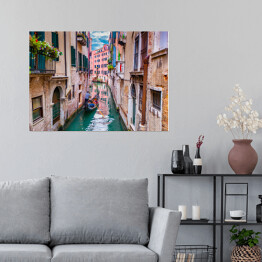 Plakat Gondola w Wenecji, Włochy