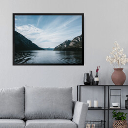 Obraz w ramie Spokojne jezioro w Norwegii