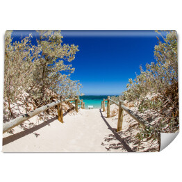 Fototapeta winylowa zmywalna Wejście na rajską, piaszczystą plażę
