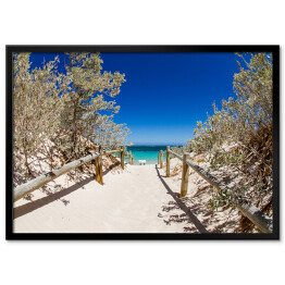 Plakat w ramie Wejście na rajską, piaszczystą plażę