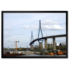 Plakat w ramie Most Köhlbrandbrücke w Hamburgu