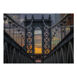 Plakat samoprzylepny Zachód słońca na Manhattanie 