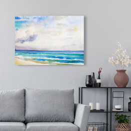 Obraz na płótnie Morze i plaża - kolorowy pejzaż