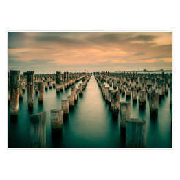 Plakat samoprzylepny Przystań Princes Pier, Melbourne, Australia