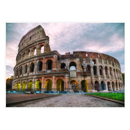 Plakat Koloseum w Rzymie o poranku