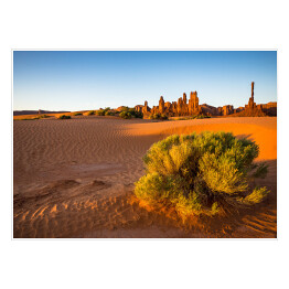 Plakat Wschód słońca na pustyni Monument Valley 