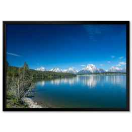 Plakat w ramie Ogromne jezioro w Narodowym Parku Grand Teton, Wyoming