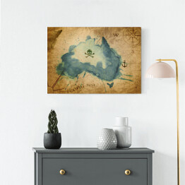 Obraz na płótnie Piracka mapa Australii
