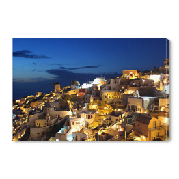 Obraz na płótnie Santorini nocą
