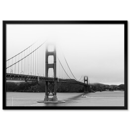Plakat w ramie Golden Gate Bridge - mgła