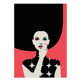 Plakat Portret modnej kobiety w stylu pop art