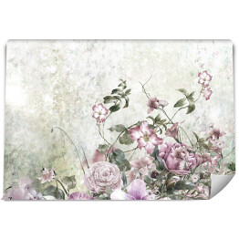 Fototapeta Abstrakcyjne kolorowe kwiaty malarstwo akwarelowe. Wiosna wielobarwny w natura