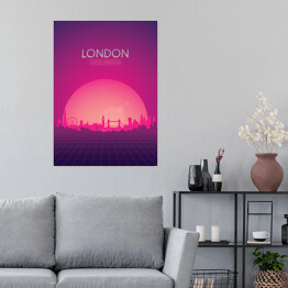 Plakat samoprzylepny Podróżnicza ilustracja - Londyn