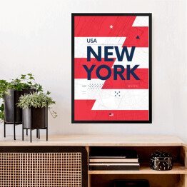 Obraz w ramie Typografia - Nowy Jork