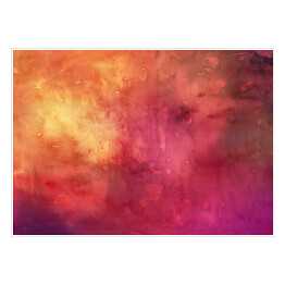 Plakat samoprzylepny Akwarela w intensywnych odcieniach fioletu i złota
