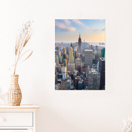 Plakat samoprzylepny Nowy Jork - poranny widok na miasto