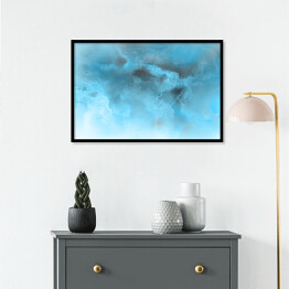Plakat w ramie Pochmurne niebo - akwarelowa abstrakcja