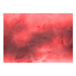 Plakat Czerwona akwarela z ciemnymi akcentami z efektem ombre