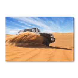Obraz na płótnie Amerykański samochód terenowy na pustyni