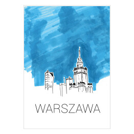 Plakat samoprzylepny Pałac Kultury i Nauki - Warszawa