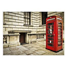 Plakat samoprzylepny Budka telefoniczna w Londynie