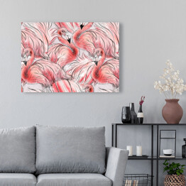 Obraz na płótnie Akwarelowe flamingi