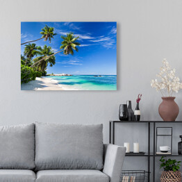 Obraz na płótnie Tropikalna plaża z palmami