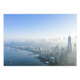 Plakat Mgły ponad drapaczami chmur w centrum Manhattanu
