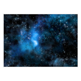 Plakat Gwiaździsta mgławica kosmiczna i Galaktyka