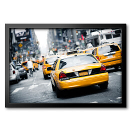 Obraz w ramie Nowojorska żółta taksówka