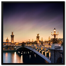 Plakat w ramie Most Aleksandra III w Paryżu