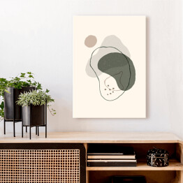 Obraz na płótnie Abstrakcyjne tło w modnym stylu minimalistycznym. Wektor ręcznie rysowane ilustracji z kształtów organicznych