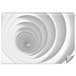Fototapeta Abstrakcyjna pusta biała perspektywa tunelu, 3 d