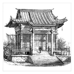 Plakat samoprzylepny Świątynia azjatycka