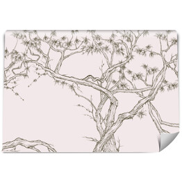 Fototapeta winylowa zmywalna Minimalistyczny rysunek drzew 