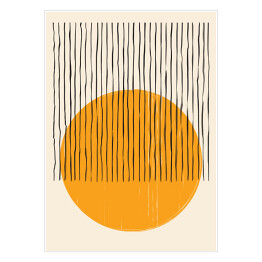 Plakat samoprzylepny Minimalistyczne 20s Bauhaus Style Abstrakcyjne kompozycje. Ręcznie malowane Mid-Century geometryczne dekoracje ścienne.