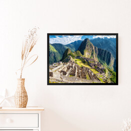 Obraz w ramie Mach Pichu widok na dawne miasto