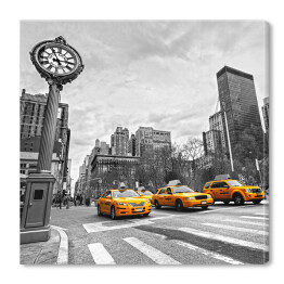Obraz na płótnie 5th Avenue z żółtymi taksówkami w Nowym Jorku 