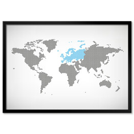 Plakat w ramie Europa w mapie świata