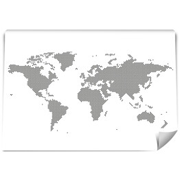 Fototapeta samoprzylepna Punktowa mapa świata