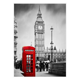 Plakat Czerwona budka telefoniczna w Londynie